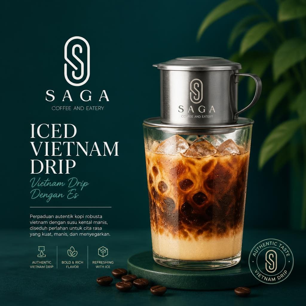 Iced Vietnam Drip menu unggulan Saga Coffee House